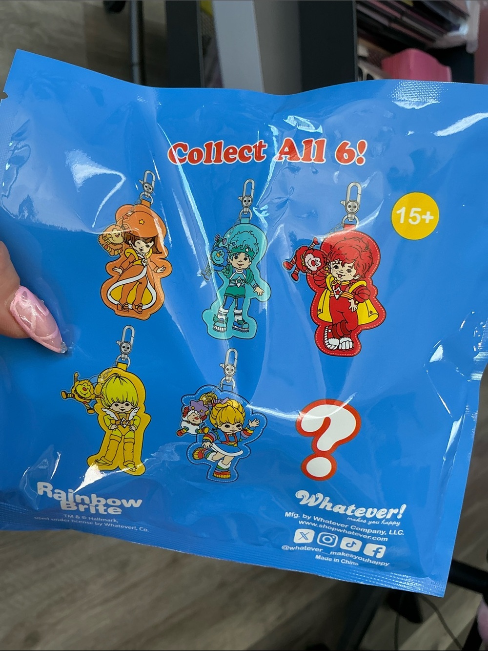 RAINBOW BRITE MYSTERY BAG PADDED NYLON CHARACTER BAG CHARMS